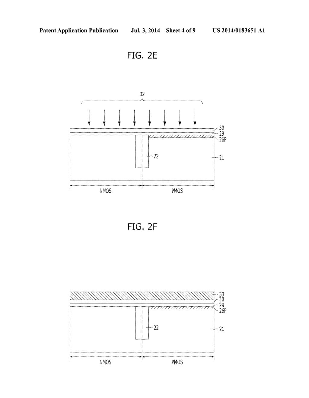 SEMICONDUCTOR DEVICE WITH METAL GATE AND HIGH-K MATERIALS AND METHOD FOR     FABRICATING THE SAME - diagram, schematic, and image 05