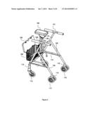 WALKING AID DEVICE WITH FOLDABLE SEAT diagram and image