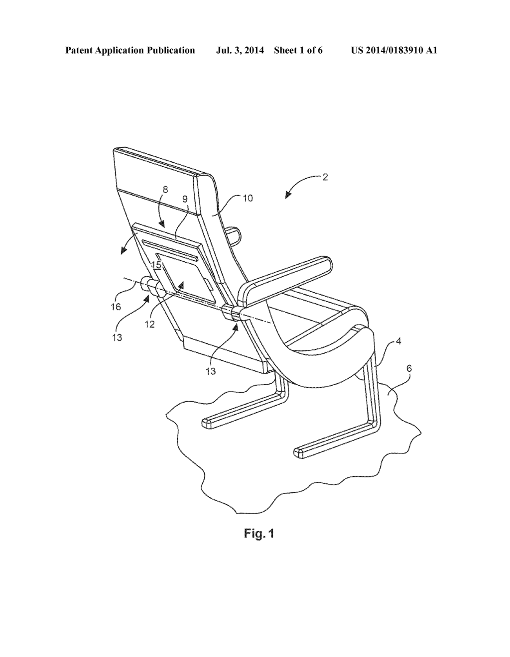 TRAY ARRANGEMENT FOR A VEHICLE, PASSENGER SEAT AND AIRCRAFT - diagram, schematic, and image 02