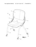 FLEXIBLE BACK SUPPORT MEMBER WITH INTEGRATED RECLINE STOP NOTCHES diagram and image