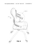 FLEXIBLE BACK SUPPORT MEMBER WITH INTEGRATED RECLINE STOP NOTCHES diagram and image