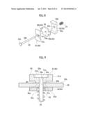 CONTACT POINT DEVICE AND ELECTROMAGNETIC RELAY THAT MOUNTS THE CONTACT     POINT DEVICE THEREON diagram and image