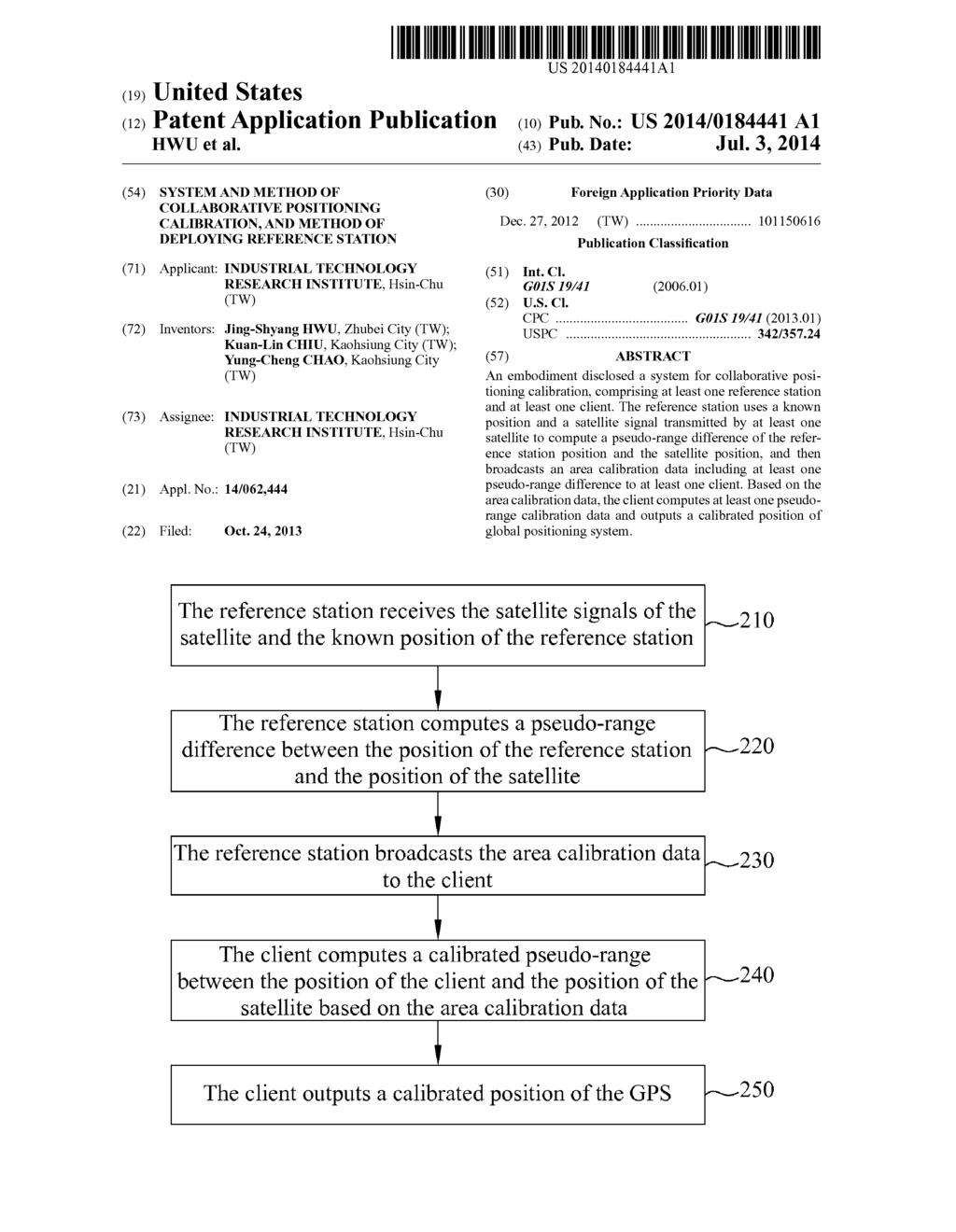 SYSTEM AND METHOD OF COLLABORATIVE POSITIONING CALIBRATION, AND METHOD OF     DEPLOYING REFERENCE STATION - diagram, schematic, and image 01