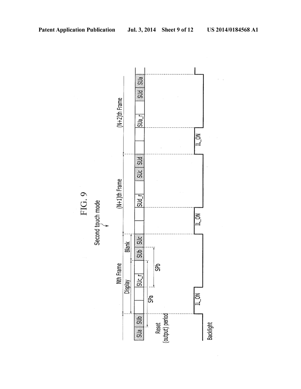 DISPLAY DEVICE INCLUDING SENSING UNIT AND METHOD OF DRIVING THE DISPLAY     DEVICE - diagram, schematic, and image 10