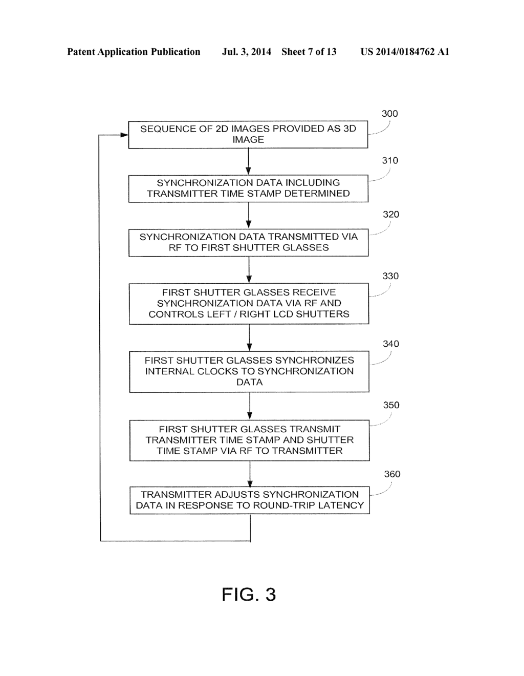 METHOD OF STEREOSCOPIC SYNCHRONIZATION OF ACTIVE SHUTTER GLASSES - diagram, schematic, and image 08