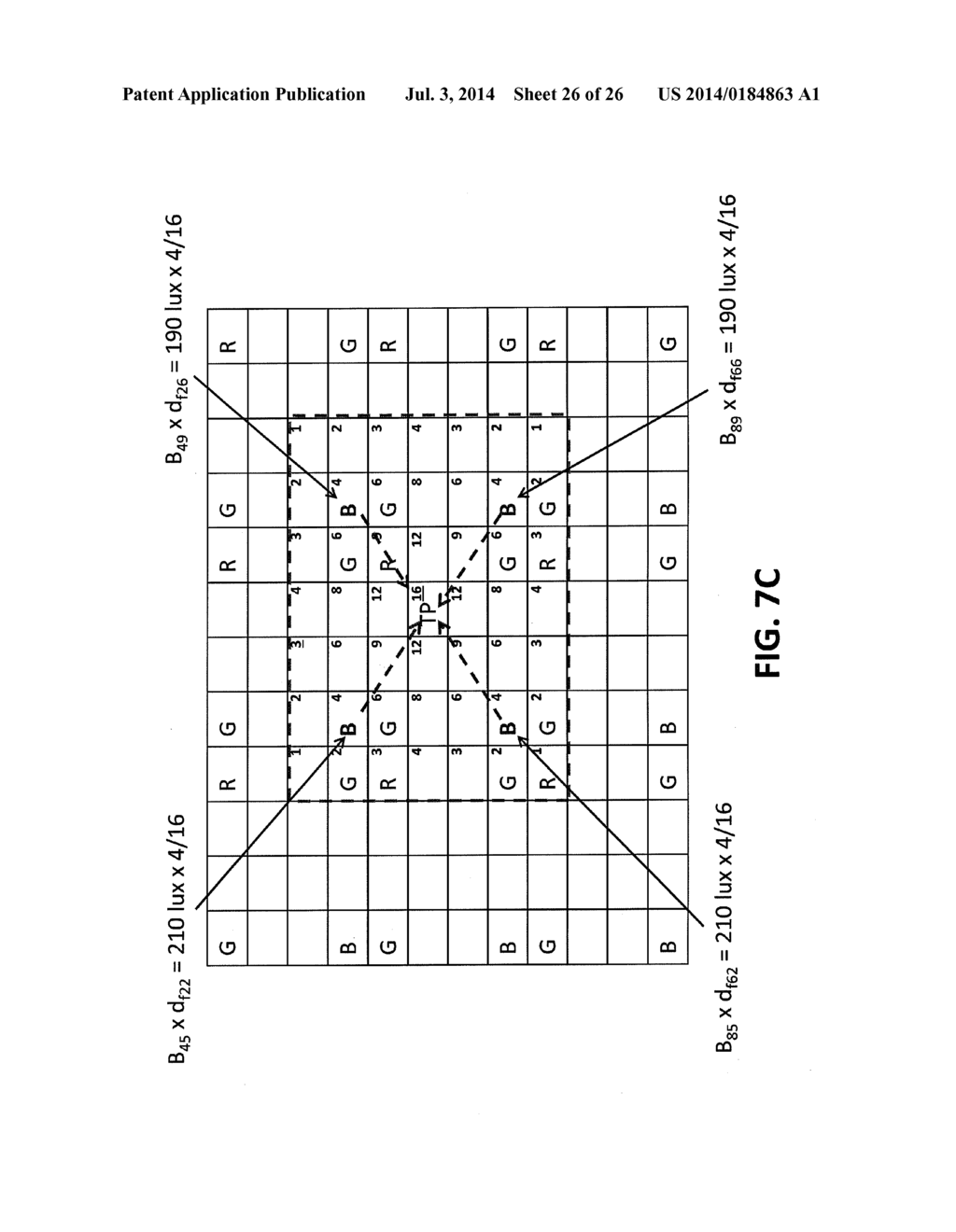 METHOD FOR CORRECTING PIXEL INFORMATION OF COLOR PIXELS ON A COLOR FILTER     ARRAY OF AN IMAGE SENSOR - diagram, schematic, and image 27