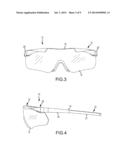 EYEWEAR AND EYEWEAR FRAMES WITH CONTOURED TEMPLES diagram and image