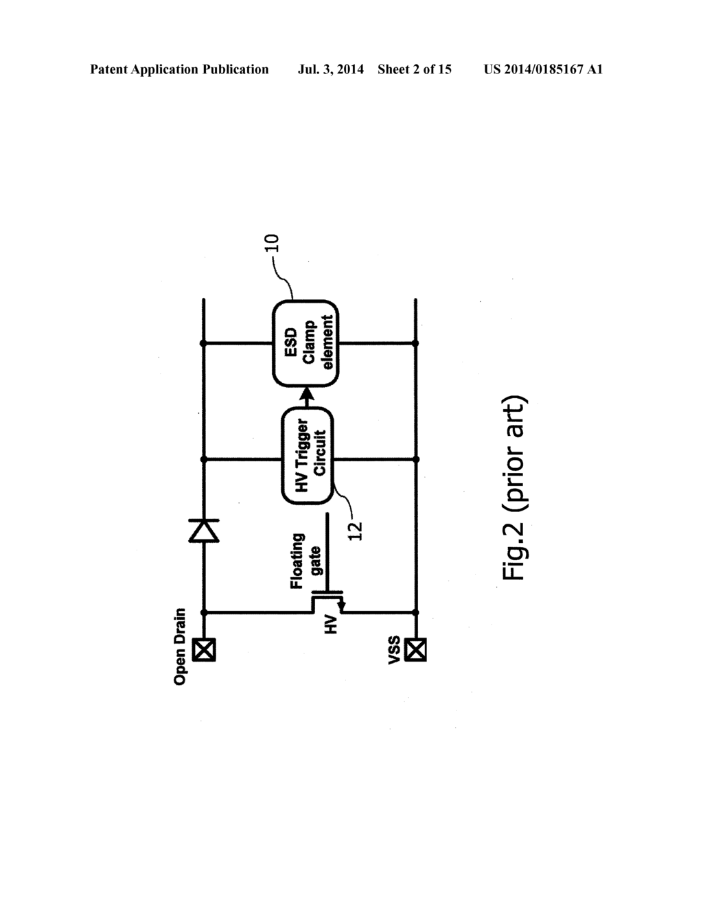 HIGH VOLTAGE OPEN-DRAIN ELECTROSTATIC DISCHARGE (ESD) PROTECTION DEVICE - diagram, schematic, and image 03