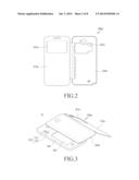 PORTABLE ELECTRONIC DEVICE AND COVER DEVICE THEREOF diagram and image