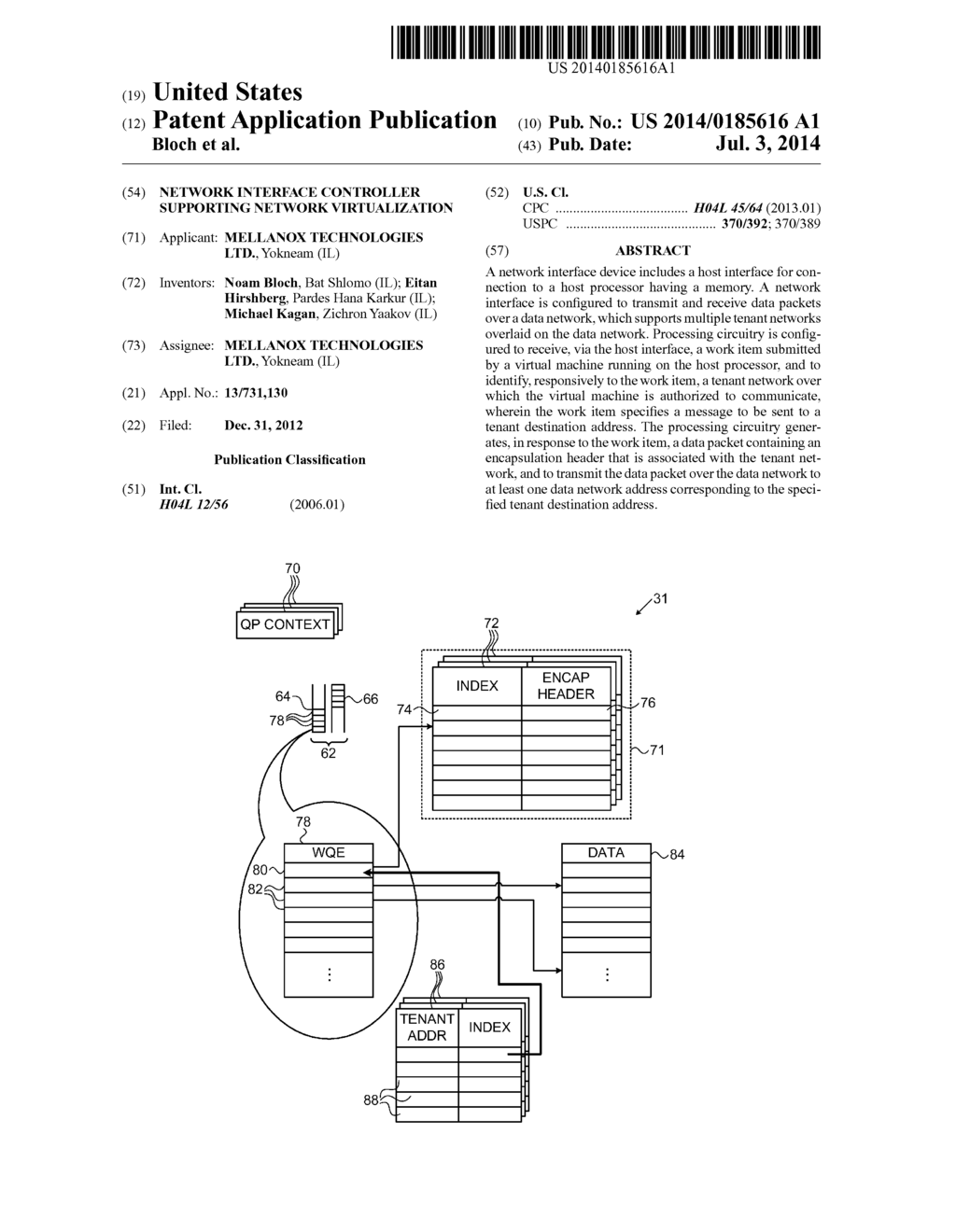 Network interface controller supporting network virtualization - diagram, schematic, and image 01