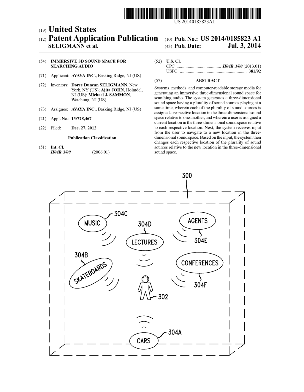 IMMERSIVE 3D SOUND SPACE FOR SEARCHING AUDIO - diagram, schematic, and image 01