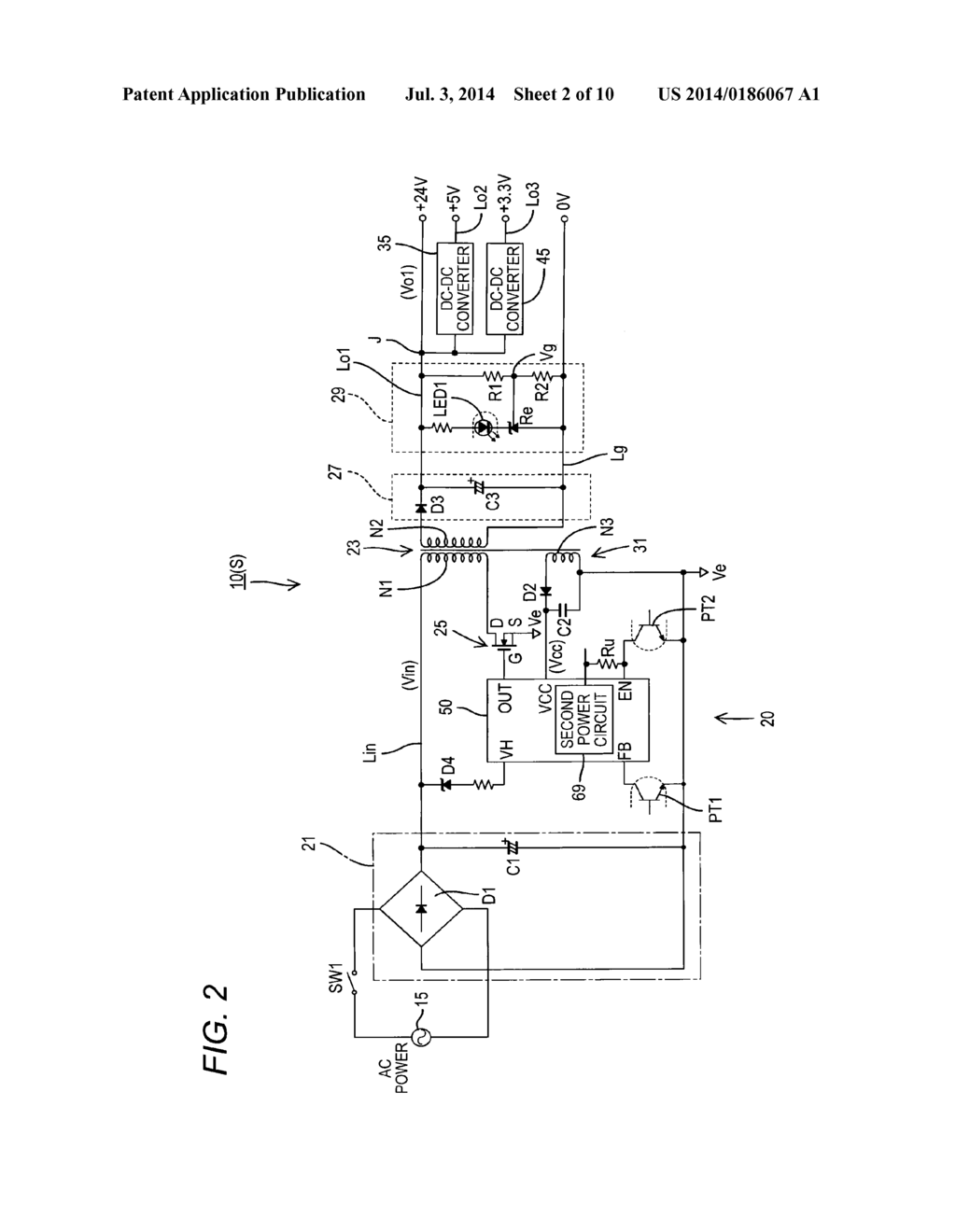 SWITCHING POWER SOURCE, POWER-SUPPLY SYSTEM AND IMAGE FORMING APPARATUS - diagram, schematic, and image 03