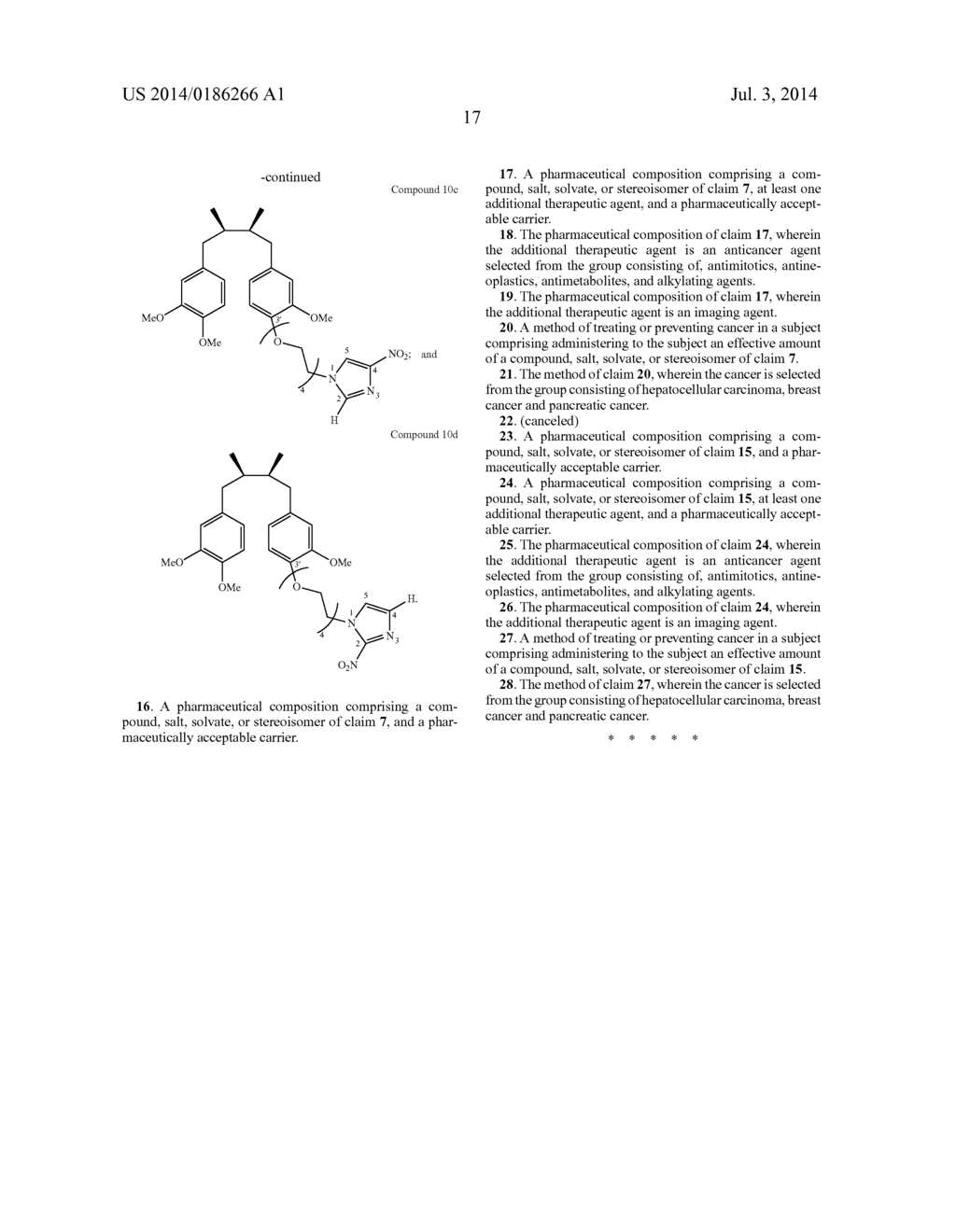 CONJUGATES OF NITROIMIDAZOLES AND THEIR USE AS CHEMOTHERAPEUTIC AGENTS - diagram, schematic, and image 31