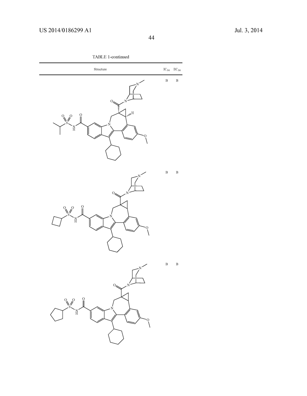 Cyclopropyl Fused Indolobenzazepine HCV NS5B Inhibitors - diagram, schematic, and image 45