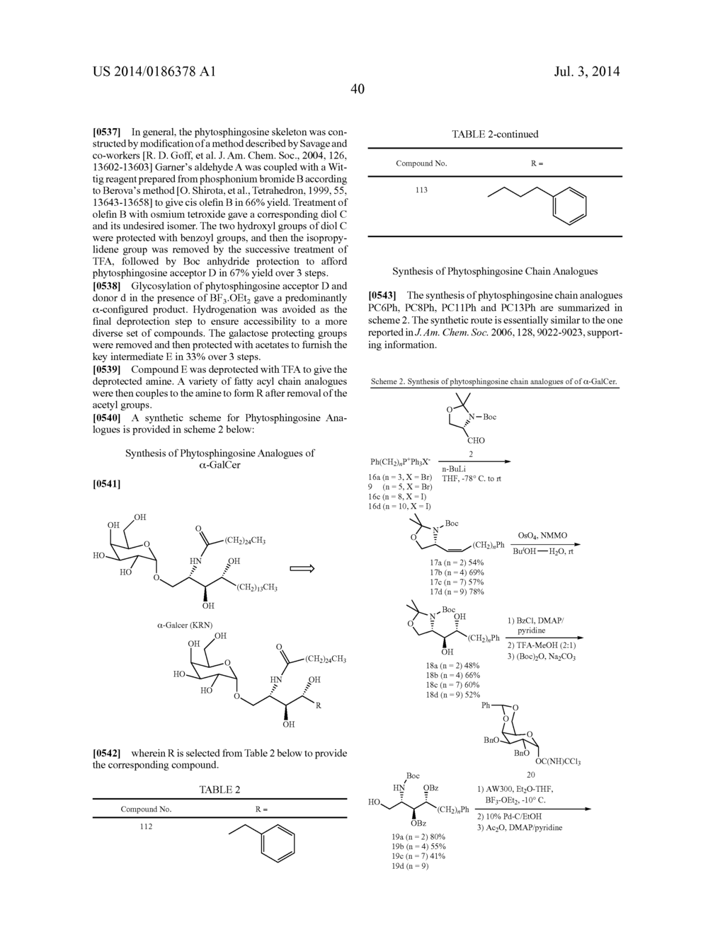 GLYCOLIPIDS AND ANALOGUES THEREOF AS ANTIGENS FOR NKT CELLS - diagram, schematic, and image 80