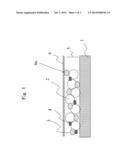 LITHIUM ION SECONDARY BATTERY ELECTRODE, MANUFACTURING PROCESS FOR THE     SAME, AND LITHIUM ION SECONDARY BATTERY USING THE ELECTRODE diagram and image