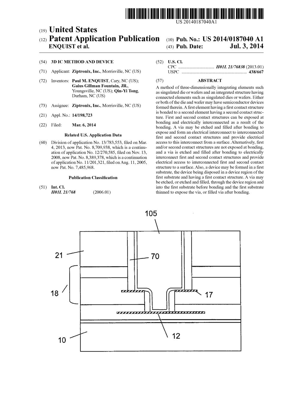 3D IC METHOD AND DEVICE - diagram, schematic, and image 01