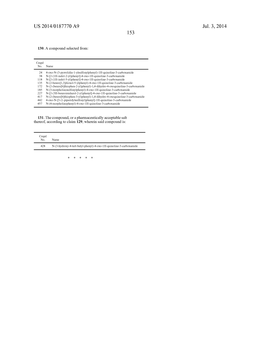 MODULATORS OF ATP-BINDING CASSETTE TRANSPORTERS - diagram, schematic, and image 154