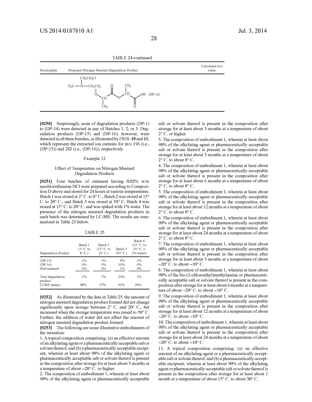 STABILIZED COMPOSITIONS OF ALKYLATING AGENTS AND METHODS OF USING SAME - diagram, schematic, and image 40