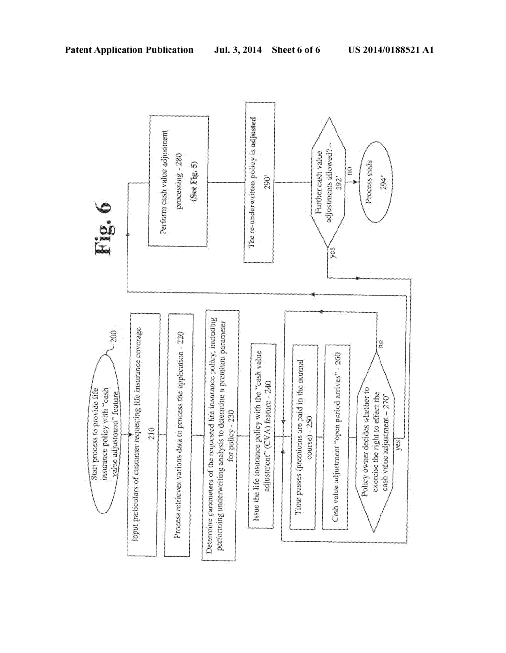Systems and Methods for Providing a Cash Value Adjustment to a Life     Insurance Policy - diagram, schematic, and image 07
