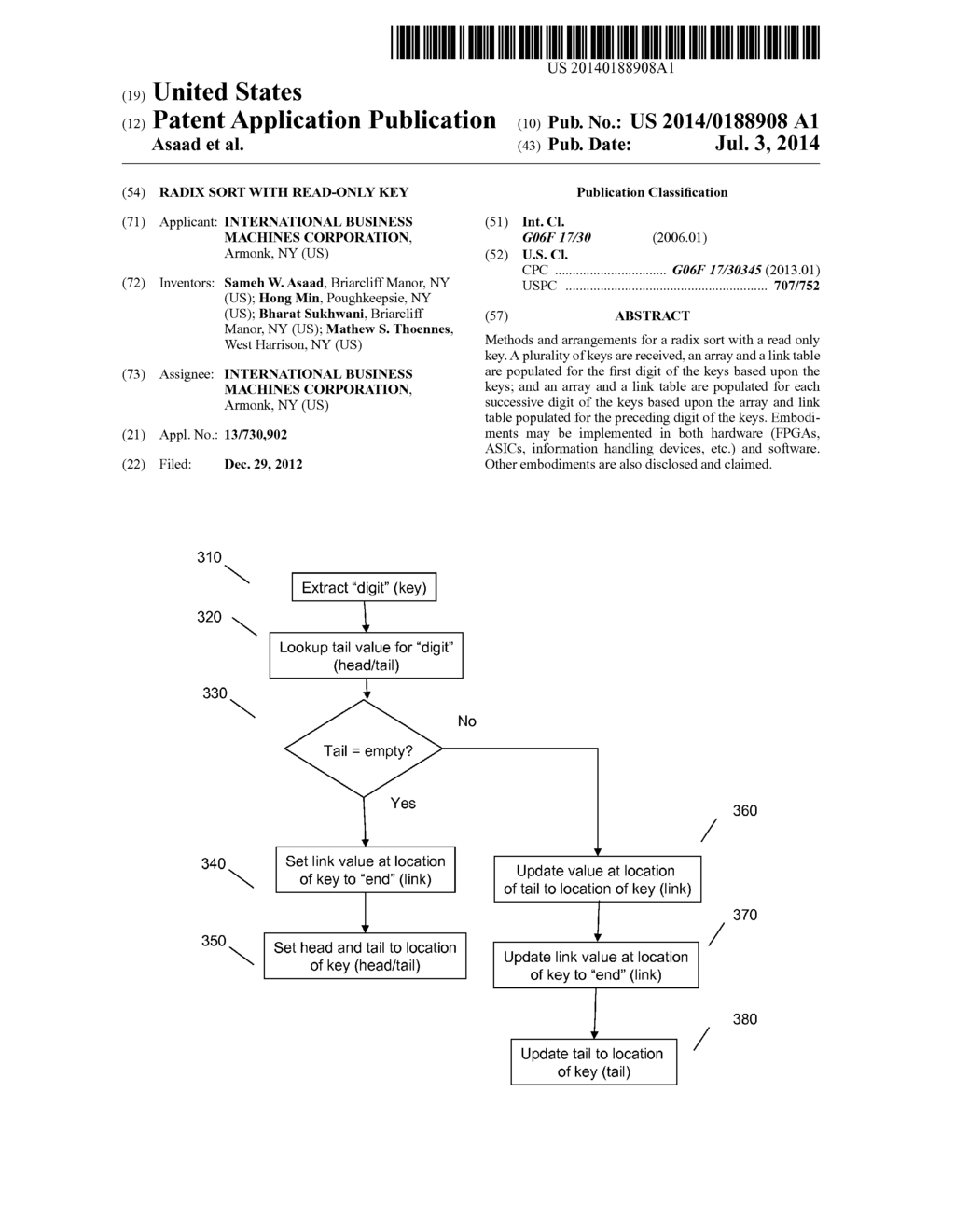 RADIX SORT WITH READ-ONLY KEY - diagram, schematic, and image 01