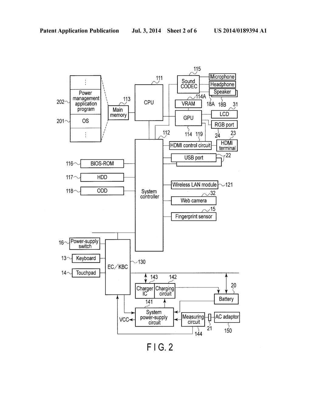 ELECTRONIC DEVICE AND POWER-SUPPLY CONTROL METHOD - diagram, schematic, and image 03