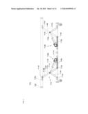 FREE FOLDING BED, DISPLACEMENT MEANS FOR SAME, AND METHOD FOR OPERATING     SAME diagram and image