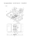 FREE FOLDING BED, DISPLACEMENT MEANS FOR SAME, AND METHOD FOR OPERATING     SAME diagram and image