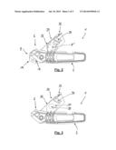 Cutting tool with interchangeable blade and method for replacing an     AC-blade diagram and image