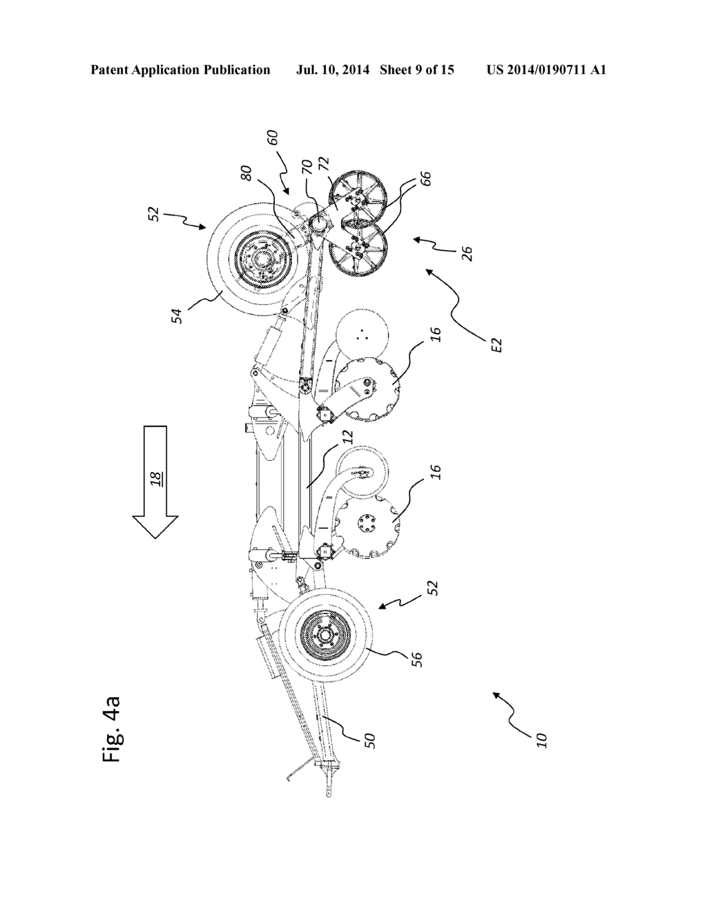 TOWED AGRICULTURAL MACHINE WITH PACKER UNIT AND METHOD FOR OPERATING SUCH     A MACHINE - diagram, schematic, and image 10