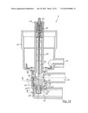 Liquid filter having a drainage valve diagram and image