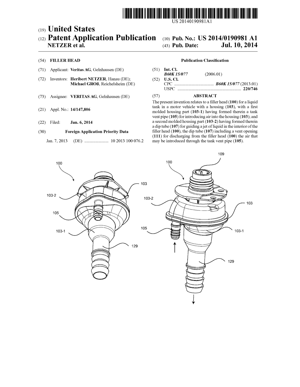 Filler Head - diagram, schematic, and image 01