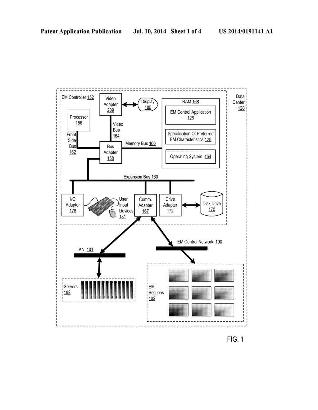 CONTROLLING ELECTROMAGNETIC RADIATION IN A DATA CENTER - diagram, schematic, and image 02