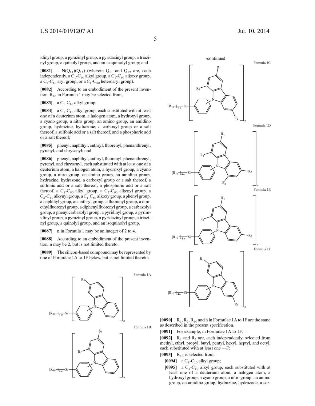 SILICON-BASED COMPOUND AND ORGANIC LIGHT EMITTING DIODE COMPRISING THE     SAME - diagram, schematic, and image 11