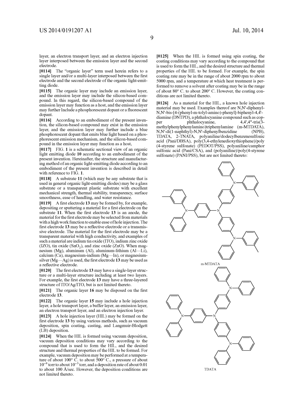 SILICON-BASED COMPOUND AND ORGANIC LIGHT EMITTING DIODE COMPRISING THE     SAME - diagram, schematic, and image 15