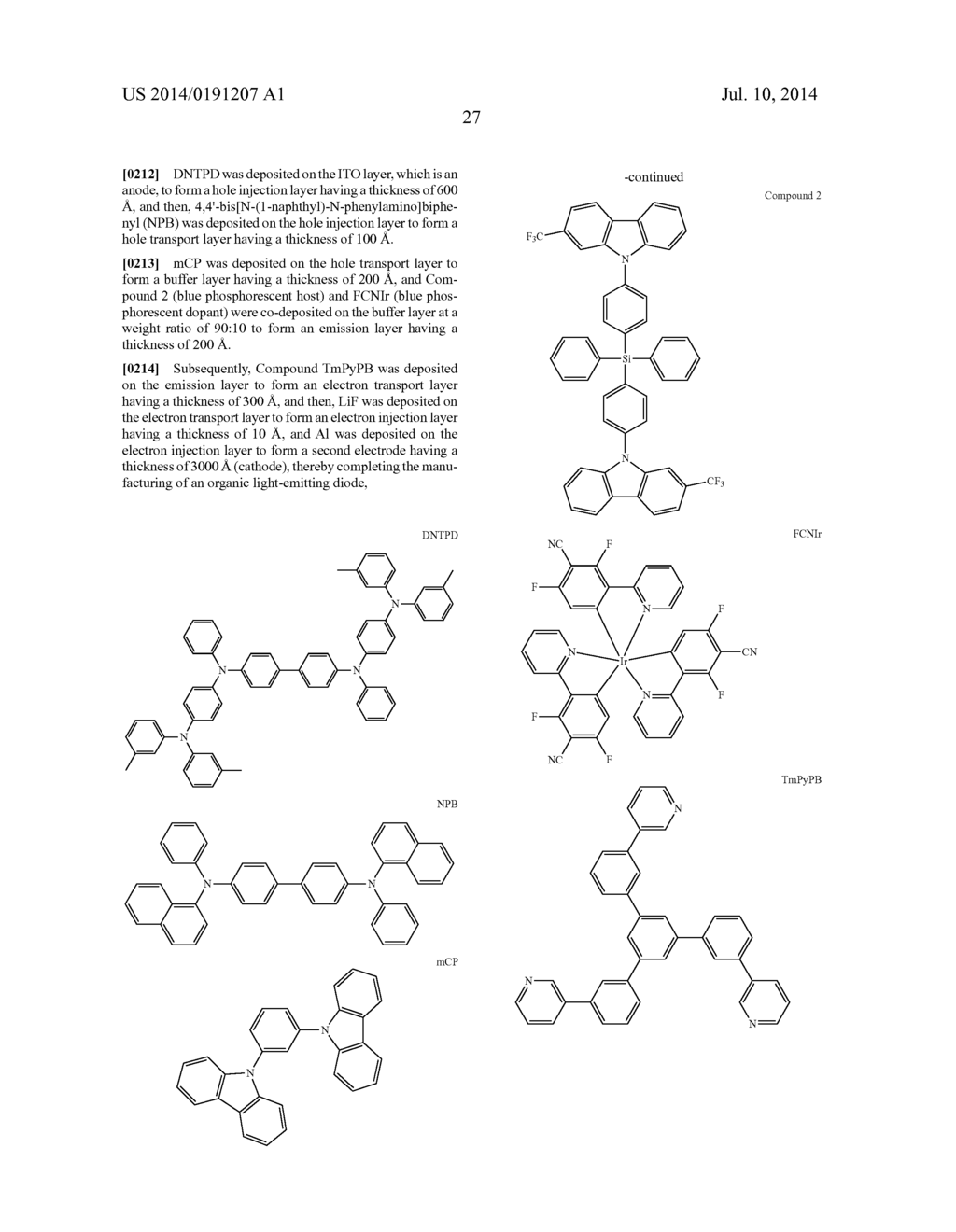 SILICON-BASED COMPOUND AND ORGANIC LIGHT EMITTING DIODE COMPRISING THE     SAME - diagram, schematic, and image 33