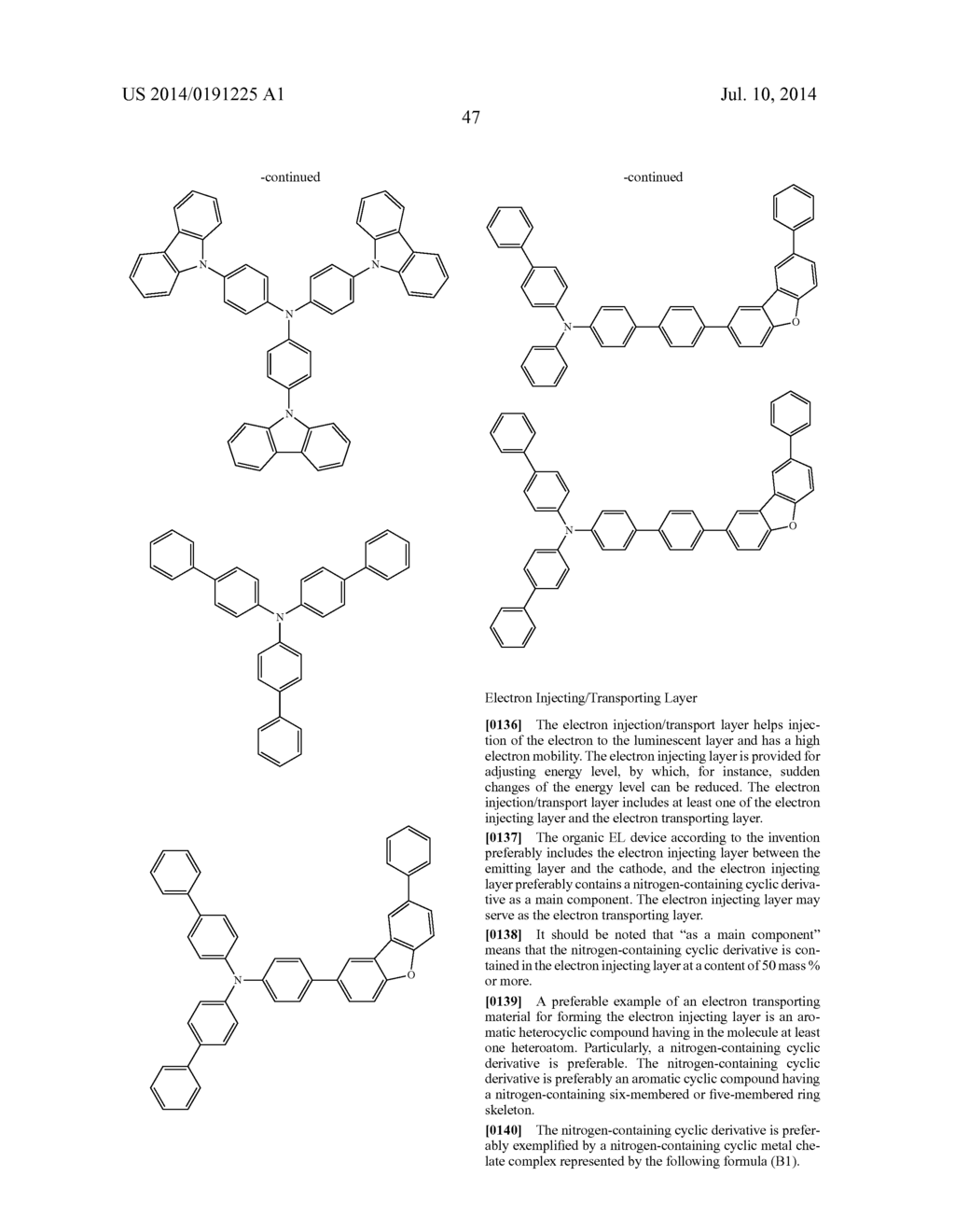 BISCARBAZOLE DERIVATIVE AND ORGANIC ELECTROLUMINESCENCE ELEMENT USING SAME - diagram, schematic, and image 49