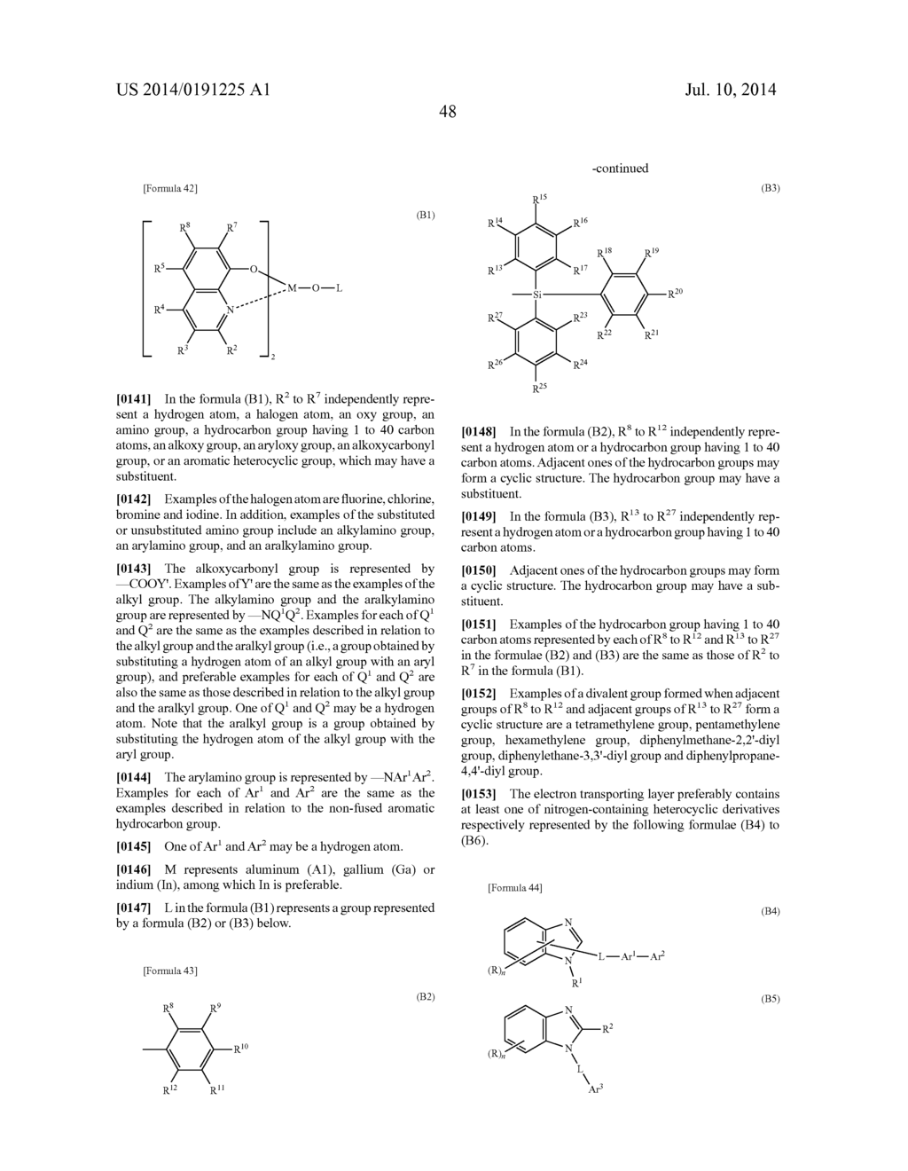 BISCARBAZOLE DERIVATIVE AND ORGANIC ELECTROLUMINESCENCE ELEMENT USING SAME - diagram, schematic, and image 50