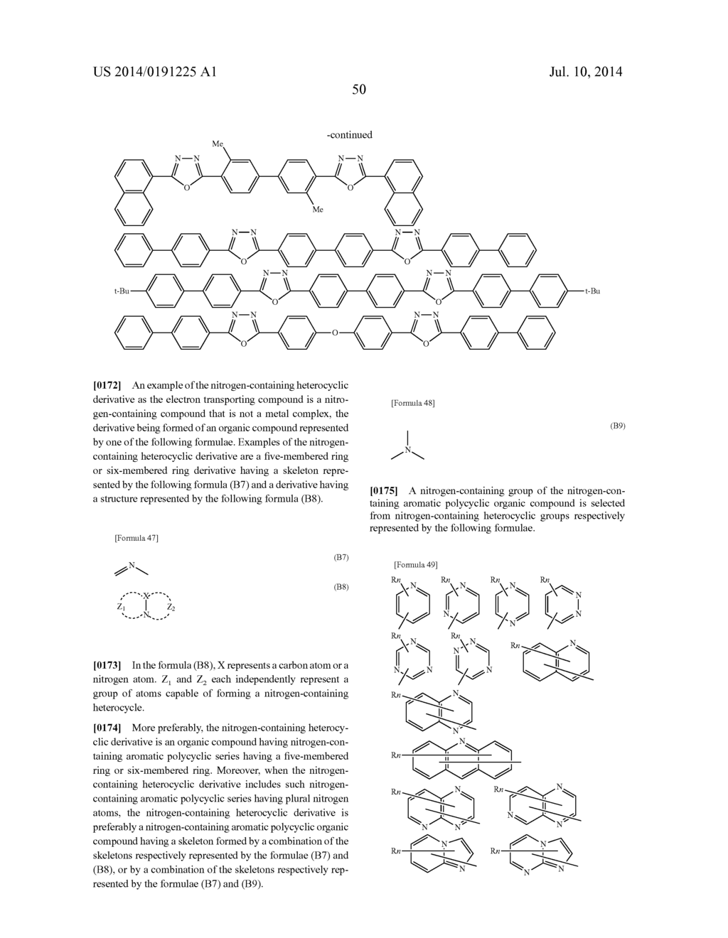 BISCARBAZOLE DERIVATIVE AND ORGANIC ELECTROLUMINESCENCE ELEMENT USING SAME - diagram, schematic, and image 52