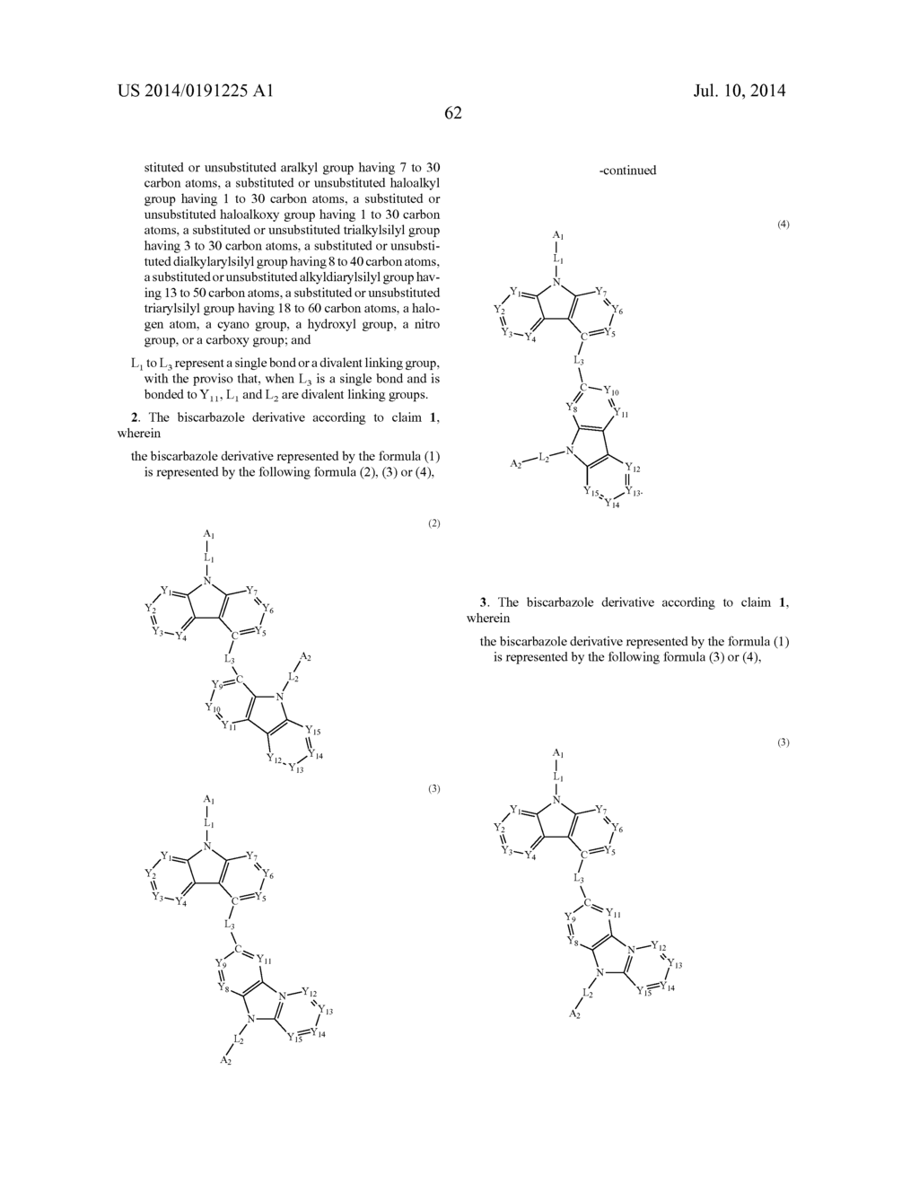 BISCARBAZOLE DERIVATIVE AND ORGANIC ELECTROLUMINESCENCE ELEMENT USING SAME - diagram, schematic, and image 64