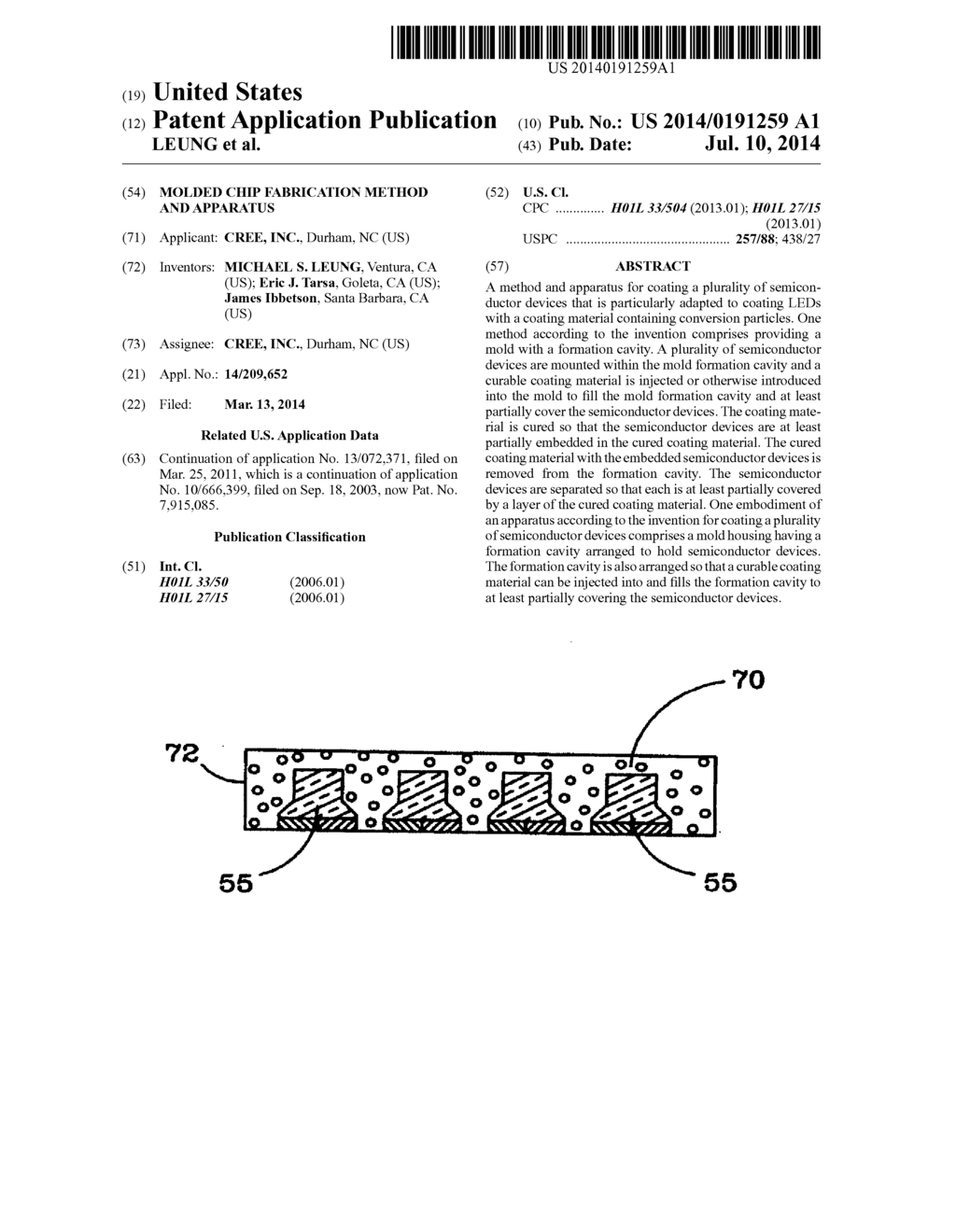 MOLDED CHIP FABRICATION METHOD AND APPARATUS - diagram, schematic, and image 01