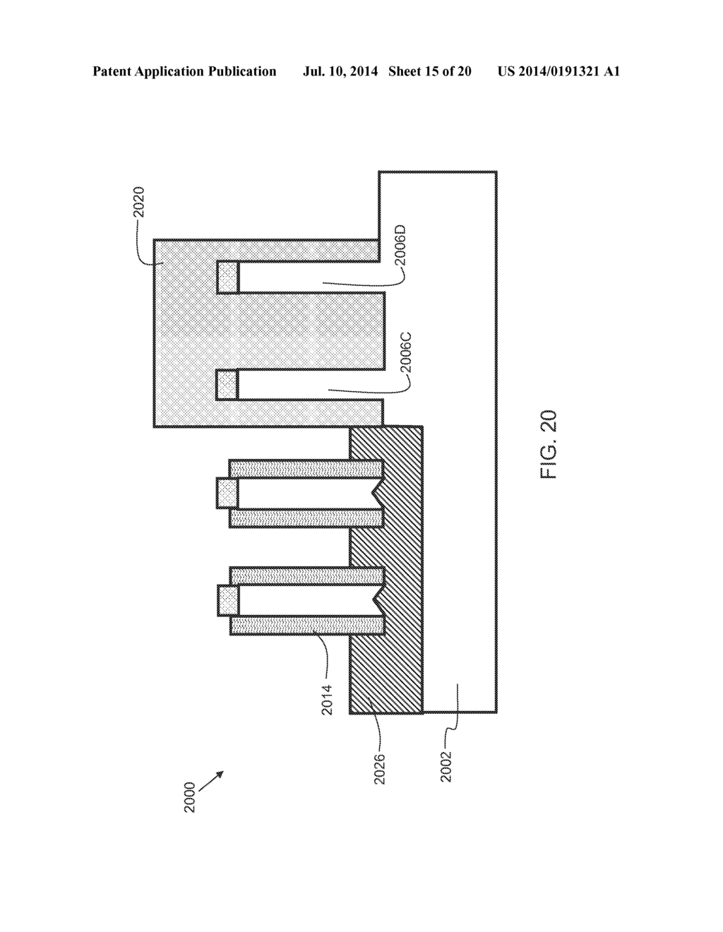 FINFET WITH DIELECTRIC ISOLATION BY SILICON-ON-NOTHING AND METHOD OF     FABRICATION - diagram, schematic, and image 16