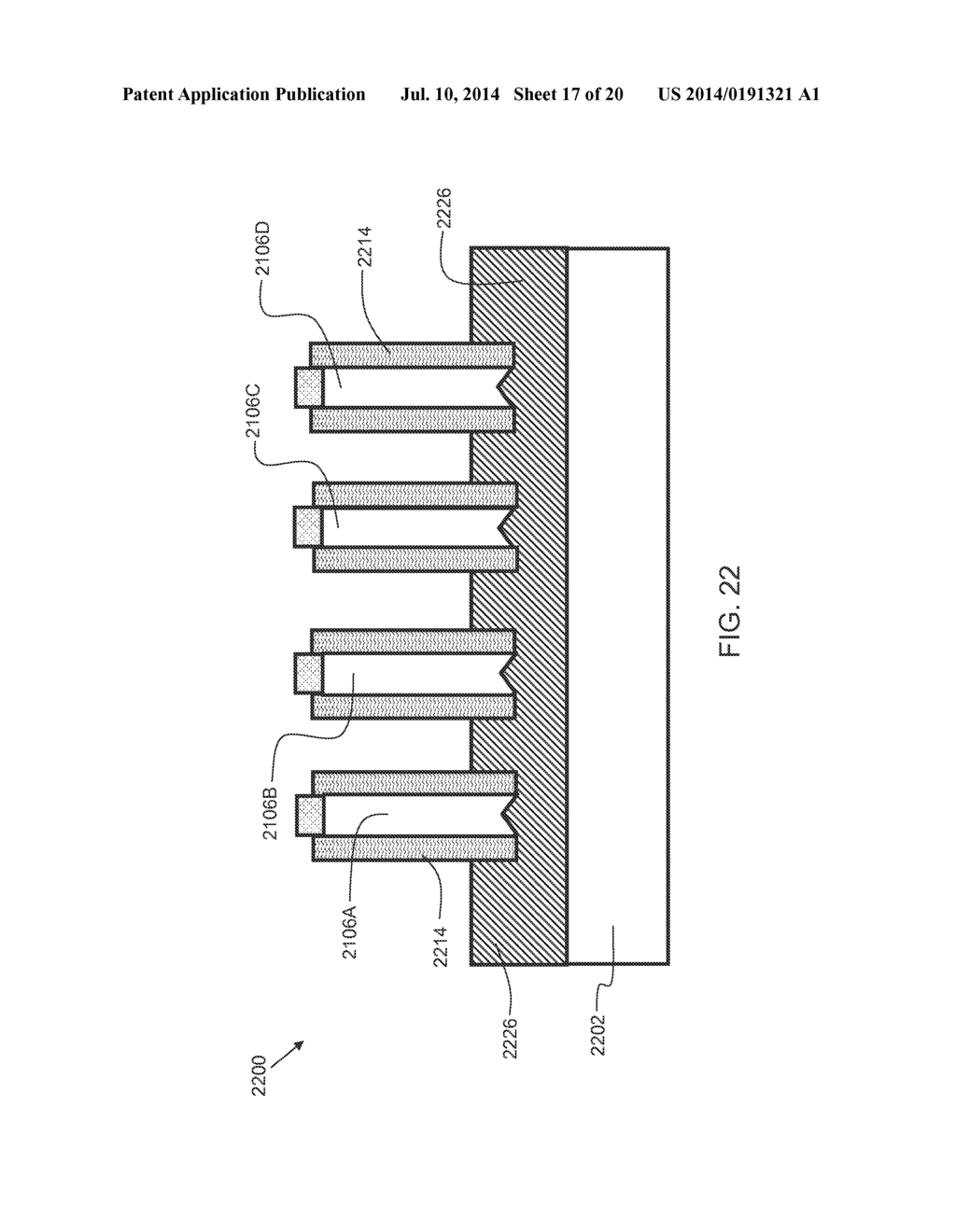 FINFET WITH DIELECTRIC ISOLATION BY SILICON-ON-NOTHING AND METHOD OF     FABRICATION - diagram, schematic, and image 18