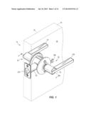 SIDE MOUNTED PRIVACY LOCK FOR A RESIDENTIAL DOOR diagram and image