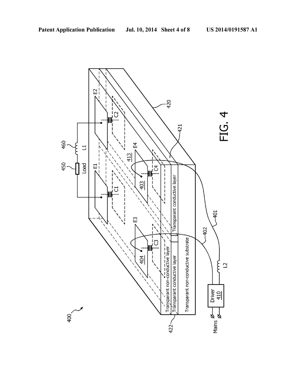 TRANSPARENT CAPACITIVE WIRELESS POWERING SYSTEM - diagram, schematic, and image 05