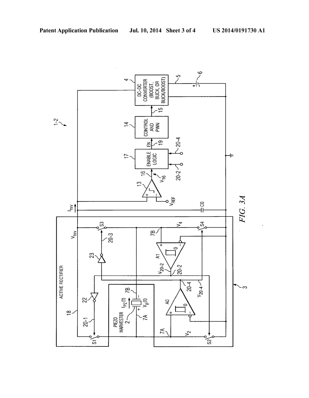 CONVERTER AND METHOD FOR EXTRACTING MAXIMUM POWER FROM PIEZO VIBRATION     HARVESTER - diagram, schematic, and image 04