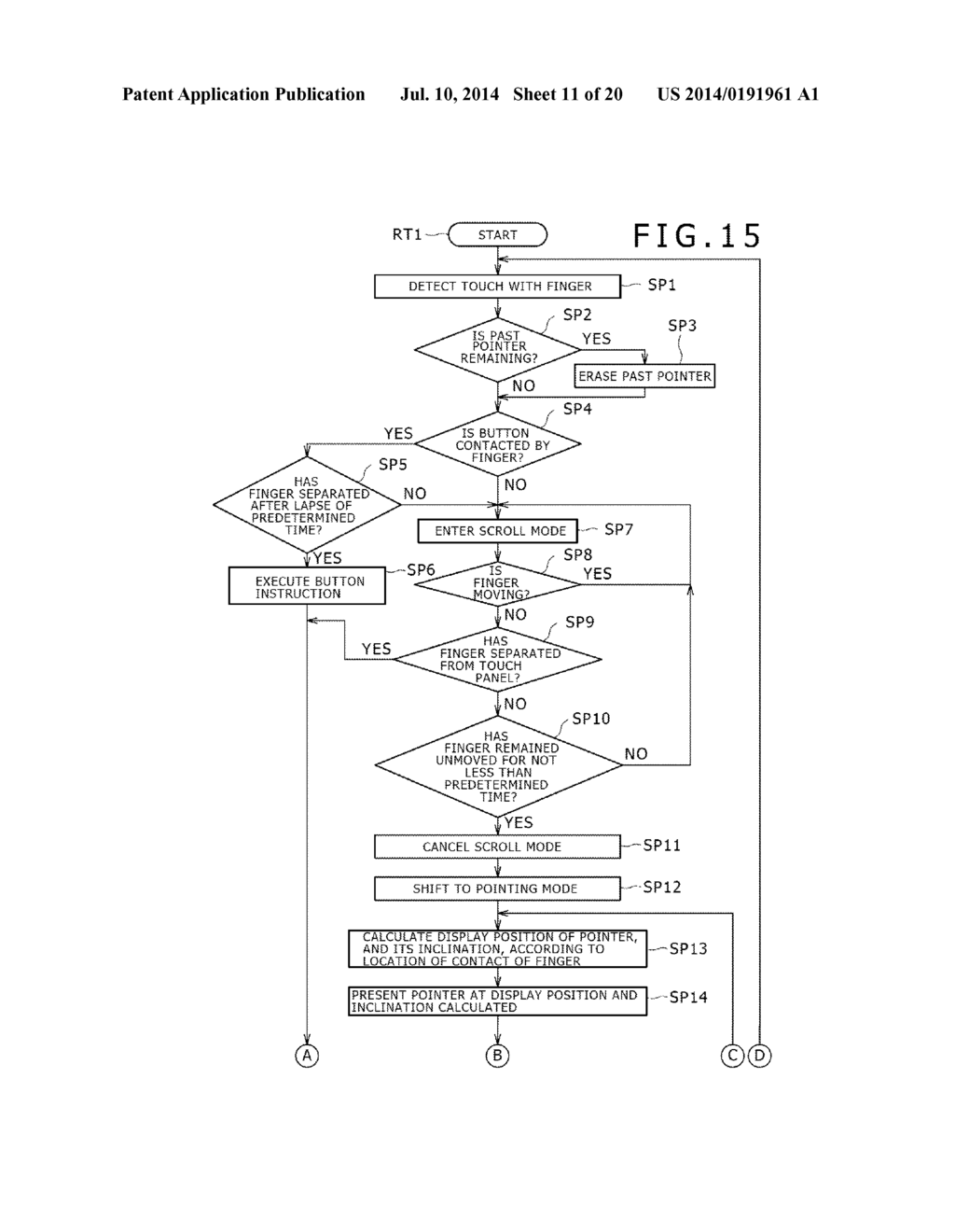 POINTER DISPLAY DEVICE, POINTER DISPLAY/DETECTION METHOD, POINTER     DISPLAY/DETECTION PROGRAM AND INFORMATION APPARATUS - diagram, schematic, and image 12