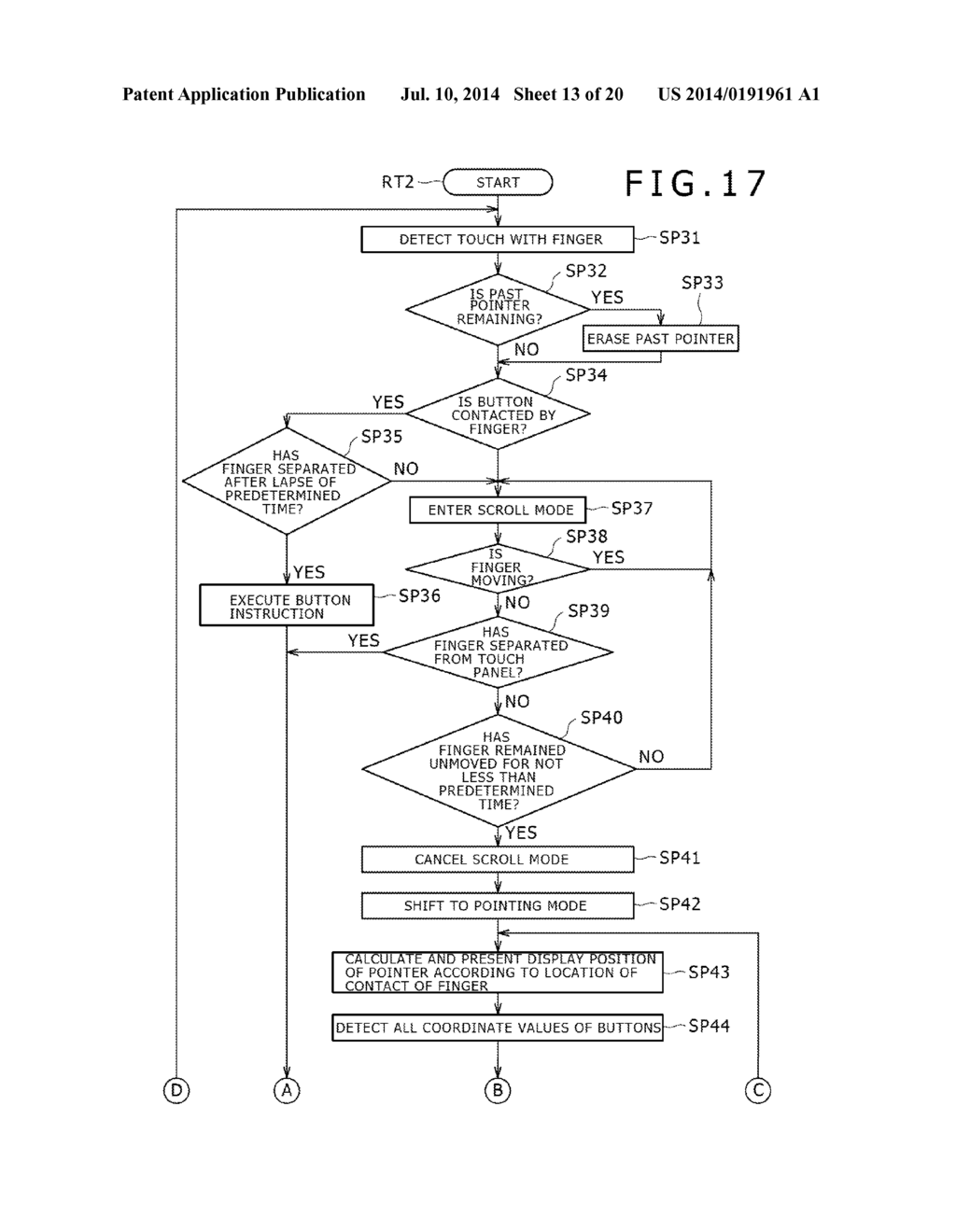 POINTER DISPLAY DEVICE, POINTER DISPLAY/DETECTION METHOD, POINTER     DISPLAY/DETECTION PROGRAM AND INFORMATION APPARATUS - diagram, schematic, and image 14