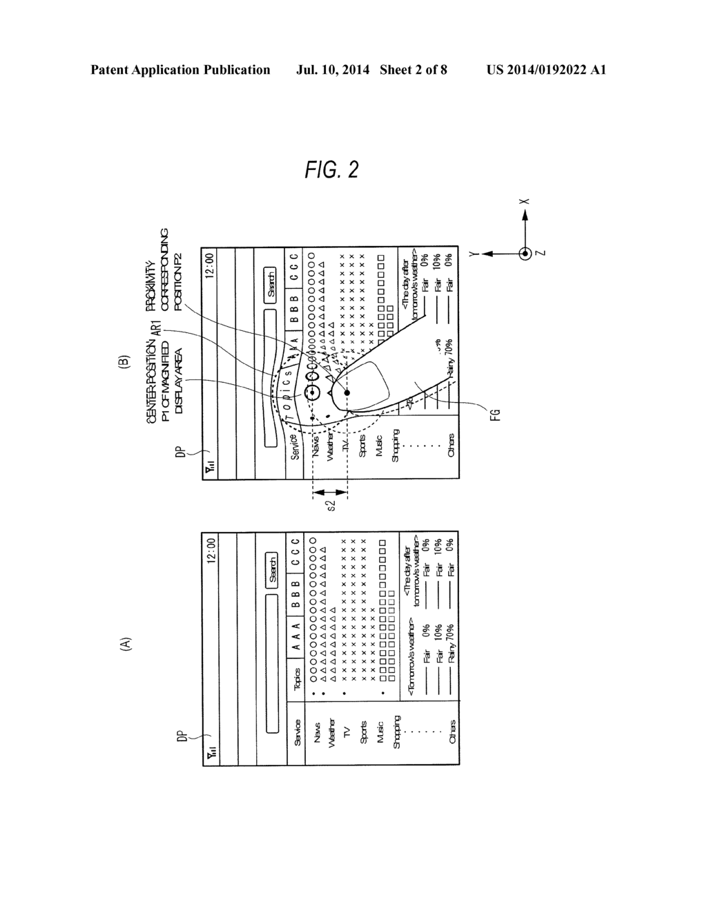 DISPLAY CONTROL DEVICE, DISPLAY CONTROL METHOD AND PROGRAM - diagram, schematic, and image 03