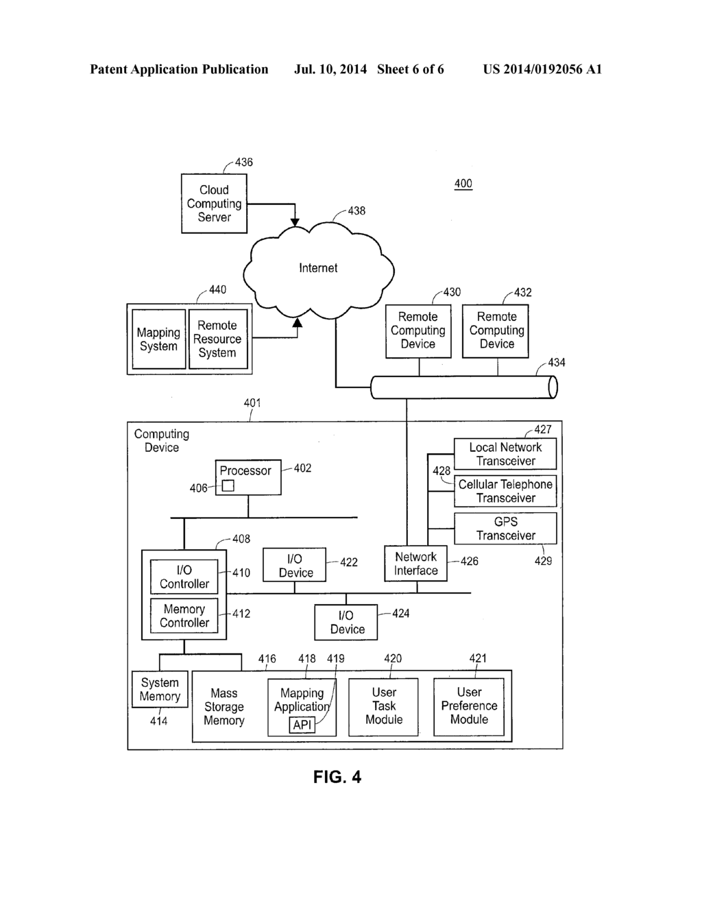 DISPLAYING DYNAMIC CONTENT ON A MAP BASED ON USER'S LOCATION AND SCHEDULED     TASK - diagram, schematic, and image 07